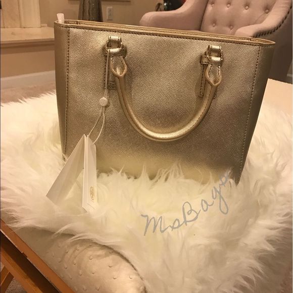 Tory burch Robinson Metallic Mini Square Tote - Picture 3 of 6